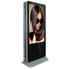 55 inç kat ayakta çift taraflı dokunmatik ekran dijital tabela akıllı kiosk siyah beyaz için opsiyonel