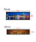 Yüksek Parlaklık Taksi Ultra Geniş LCD Bar Ekran Şeffaf Desteği Çoklu Dil
