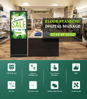 43 49 55 65 İnç Zemin Standı Dijital Tabela Alüminyum Alaşımlı Çerçeve LCD Reklam Ekranı