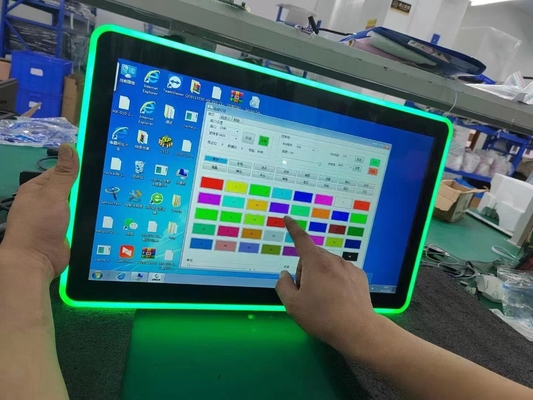PCAP dokunmatik ekran LCD ekran boyutu 10.1inç ile 98inç arasında oyun makinesi için renkli LED lambaları ile