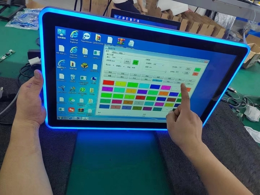 PCAP dokunmatik ekran LCD ekran boyutu 10.1inç ile 98inç arasında oyun makinesi için renkli LED lambaları ile