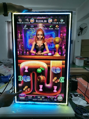 PCAP dokunmatik ekran LCD ekran boyutu 10.1inç ile 98inç arasında oyun makinesi için renkli LED lambaları ile
