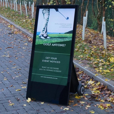 43 inç Taşınabilir Dijital Poster Akülü Ultra İnce Zemin Ayakta Dijital Tabela