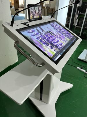32' Windows Interactive PCAP LCD Dijital Ekran Lectern Akıllı Çift Ekran AIO Toplantı Podiumu