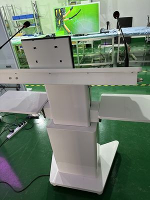 32' Windows Interactive PCAP LCD Dijital Ekran Lectern Akıllı Çift Ekran AIO Toplantı Podiumu