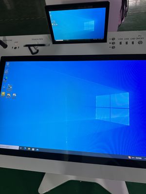 32' Windows Interactive PCAP LCD Dijital Ekran Lectern Akıllı Çift Ekran AIO Toplantı Podiumu