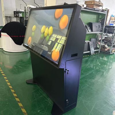 55 inç Stand dokunmatik ekran Kiosk LCD Pcap monitörü i7 bilgisayarı ile