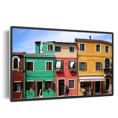 55 inç 12V 5A Metal Kapalı LED EPoster Ekranı Kızılötesi Dokunma ve Termal Yazıcı