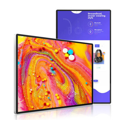55 inç 12V 5A Metal Kapalı LED EPoster Ekranı Kızılötesi Dokunma ve Termal Yazıcı