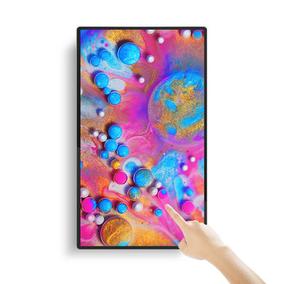 65 inçlik 4K Ultra HD Duvar Montajlı Dijital İşaret 4mm/10mm Spliced Kenarları ve Kızılötesi Dokunma Paneli
