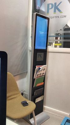 Yerde duran dijital işaretleme kiosku 21.5-65 Inch 1920x1080 çözünürlük