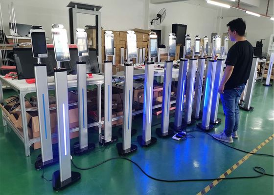 Güvenli Sıcaklık Kiosk insan vücudu Yüz Tanıma Termometre erişim kontrol sistemi terminali termal tarayıcı MIPS yazılımı