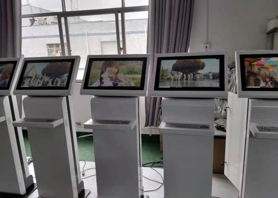 Ödeme Kiosku özelleştirilmiş Yemek Siparişi RS232 HDMI Self Servis Ödeme Kiosk 24 İnç FHD ekran