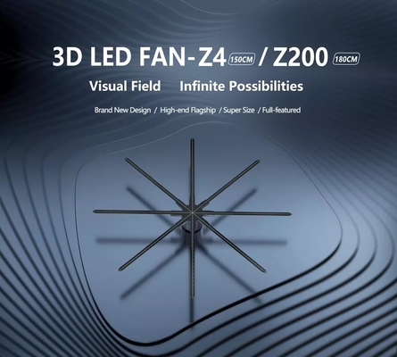 8 Kollu 3d Holografik Projektör 650mm Ekran Fanı 150cm ABS PC