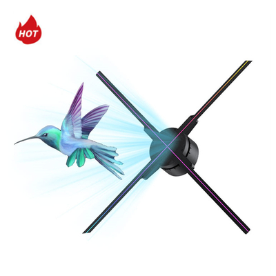 Dört Bıçak 1920 * 1080 70cm Kapalı Reklam Hologramı 3D Holografik Çıplak Gözler Wifi Uygulama Kontrolü ile 3D LED Fan