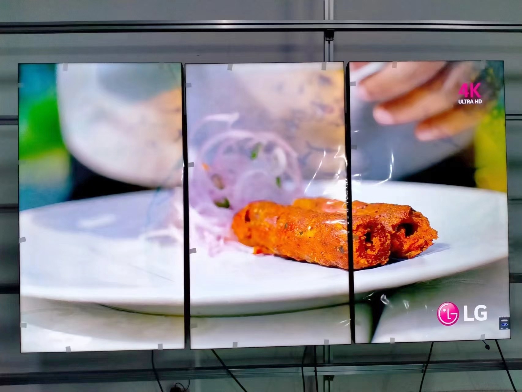 49 inç LCD Dijital Tabela Video Duvar LED Arka Işık 2x2 Ultra İnce 3,5 mm Dar Kenarlık