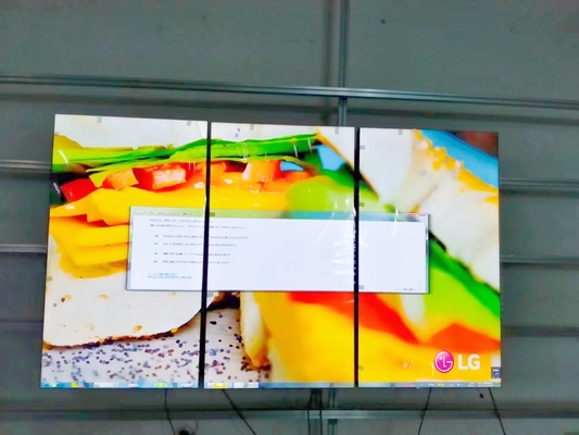65 İnç LCD Video Duvar Ekranı 4k 2x2 1*3 1.8mm Boşluk Siyah Çerçeve