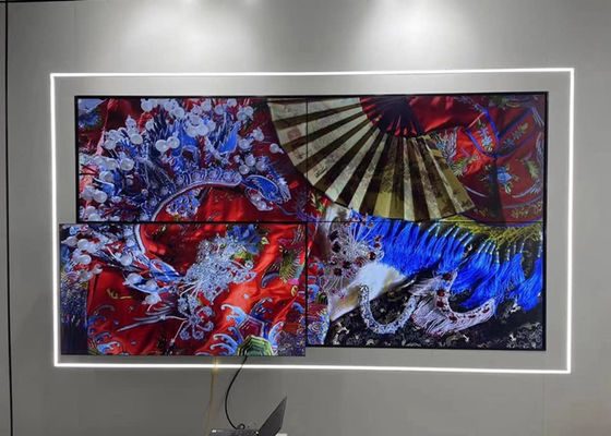 49in 1920x1080 3,5 mm Çerçeve Çoklu Panel Video Duvar Bölünmüş TV 4K LCD