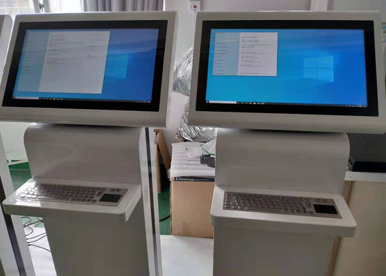Serbest Daimi Kiosk Multimedya Reklam oyuncu klavye ile beyaz RS232
