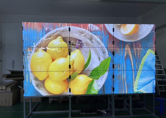 lcd video duvar 3.5mm süper dar çerçeve 49 inç 2x2 3x3 4k Fhd interaktif sorunsuz yaptı